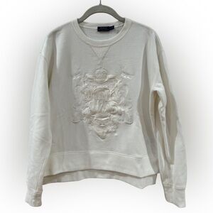 Polo Ralph Lauren embroidered appliqué crest shield crewneck pullover size S